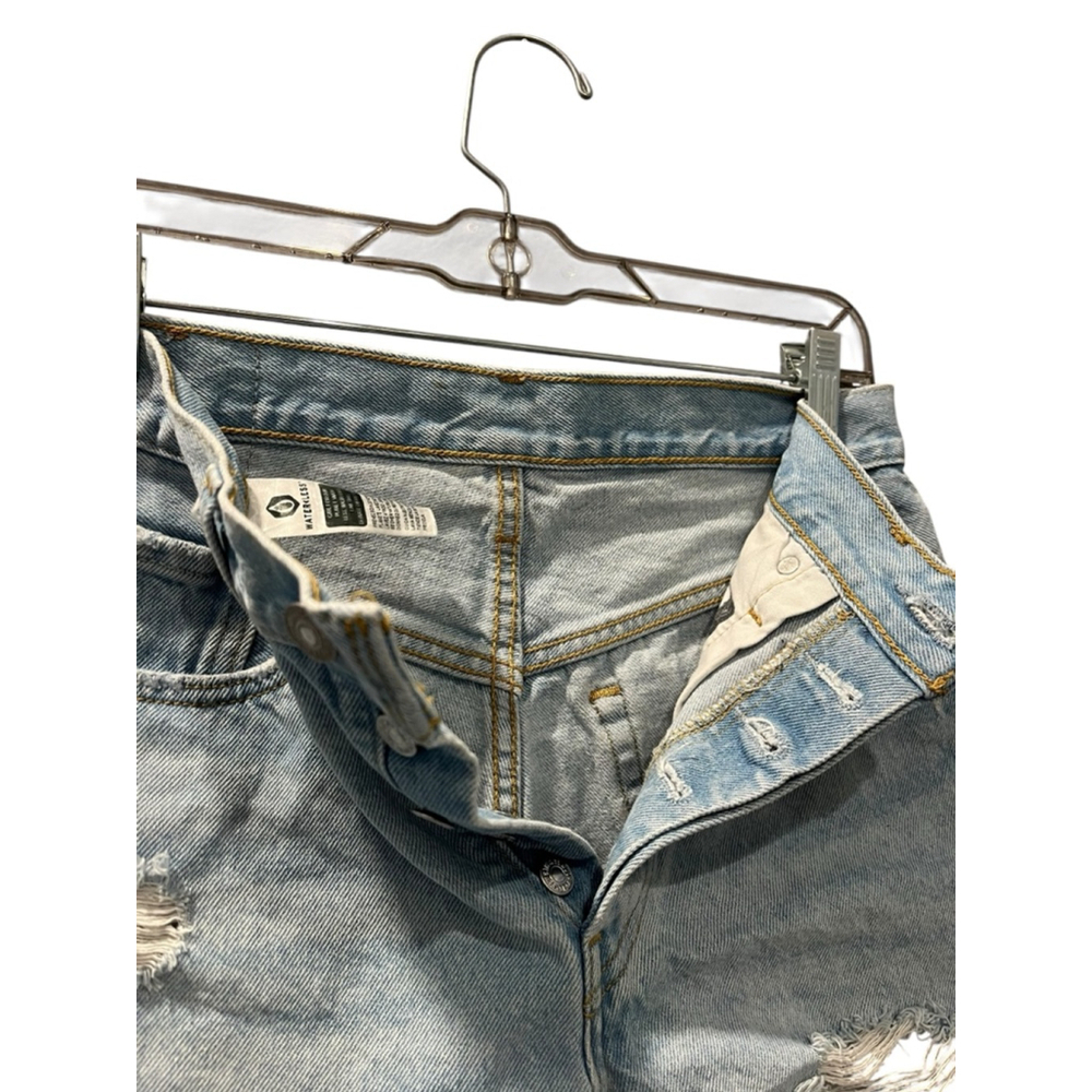 Levi's Strauss 501 Button Fly Denim Jean Shorts Sz 27 Waist Casual Boho Western - Picture 4 of 7